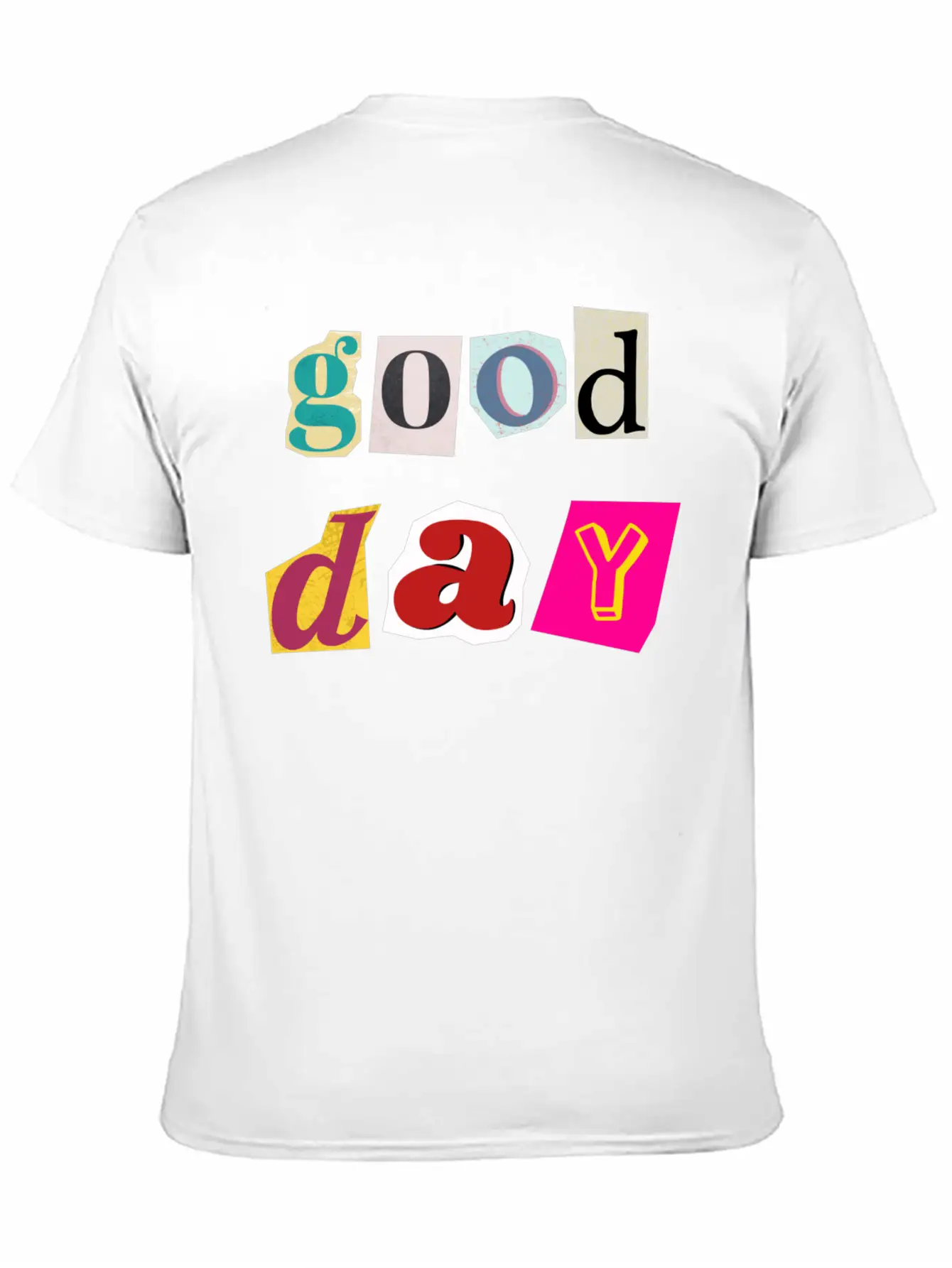 Vibrant Day Collage Comfortable Minimalist Graphic Tee – Summer Style Essential