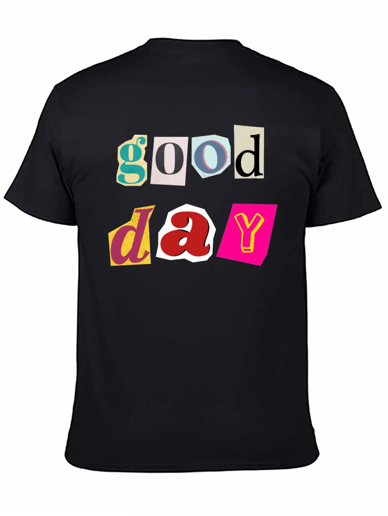 Vibrant Day Collage Comfortable Minimalist Graphic Tee – Summer Style Essential