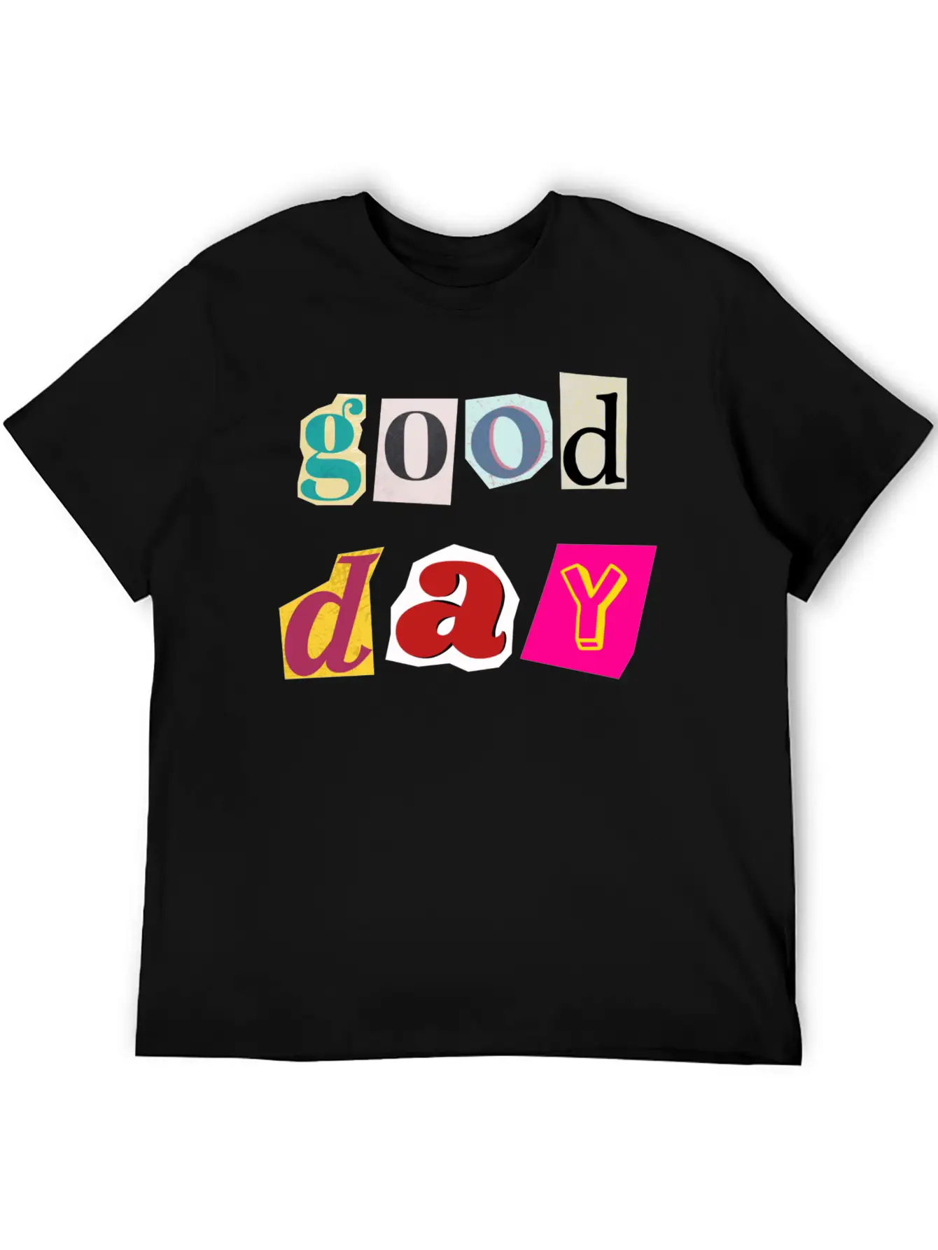 Vibrant Day Collage Comfortable Minimalist Graphic Tee – Summer Style Essential
