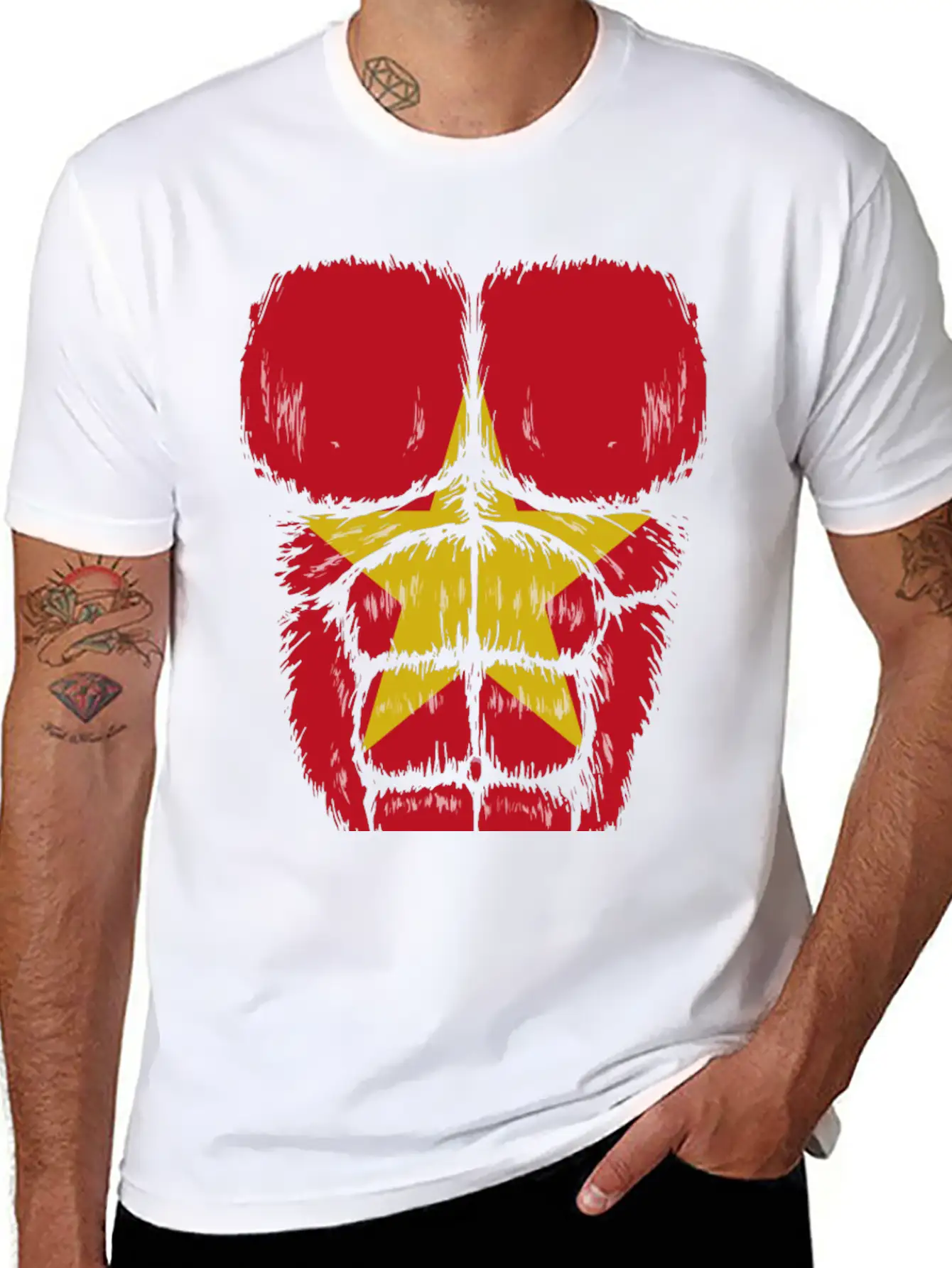 Vietnam Flag Hulk Muscles Timeless Short Sleeve Tee – Comfy And Minimalist Design