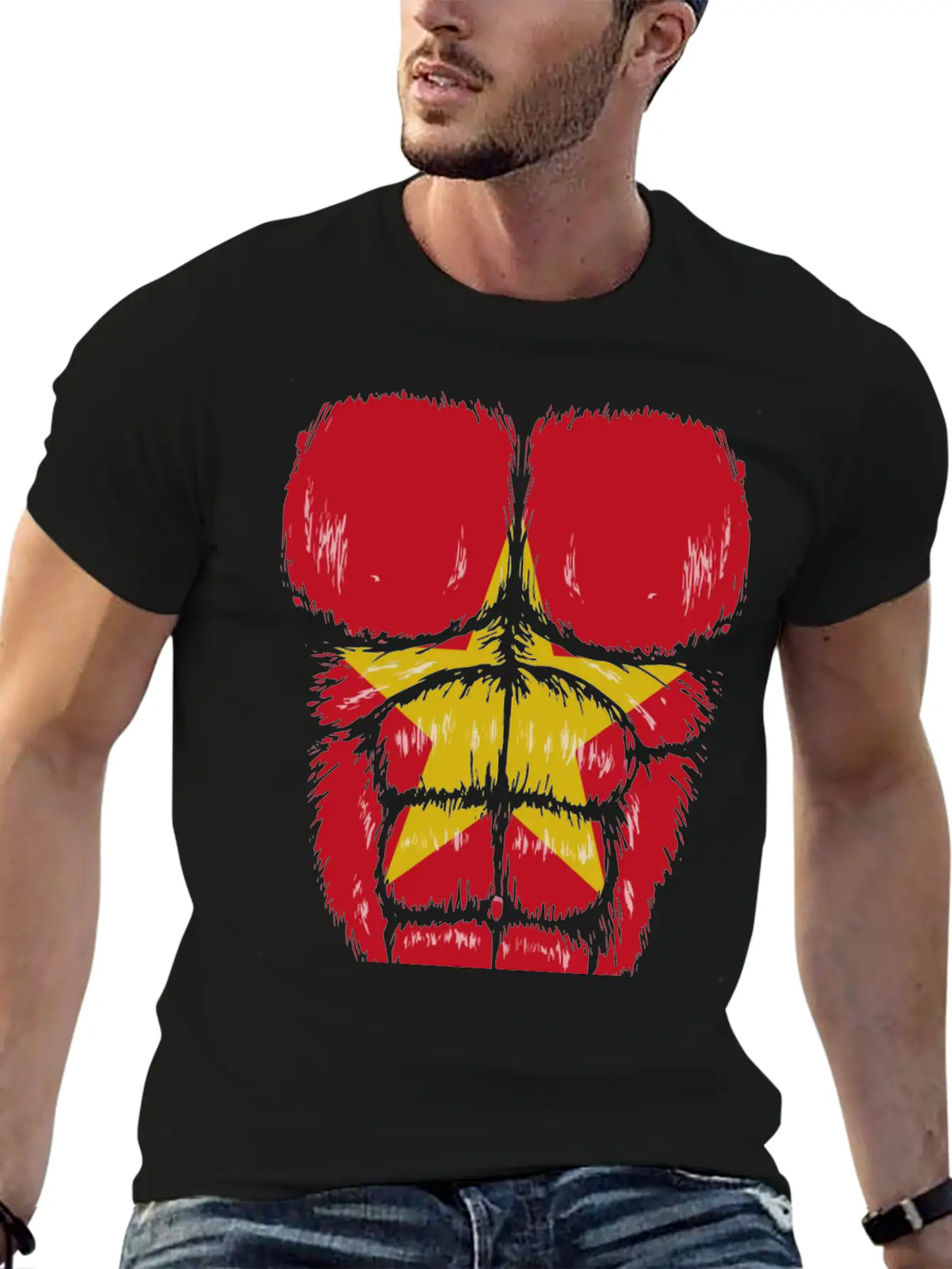 Vietnam Flag Hulk Muscles Timeless Short Sleeve Tee – Comfy And Minimalist Design