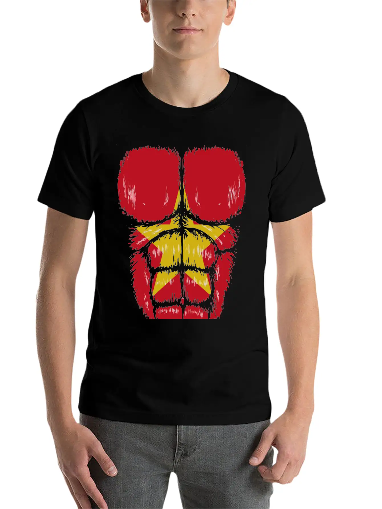 Vietnam Flag Hulk Muscles Timeless Short Sleeve Tee – Comfy And Minimalist Design