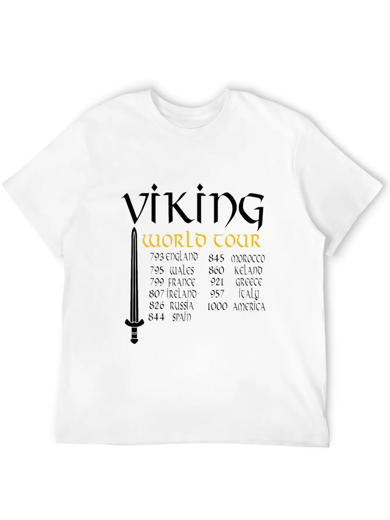 Viking World Tour Timeless Short Sleeve Tee – Comfy And Minimalist Design
