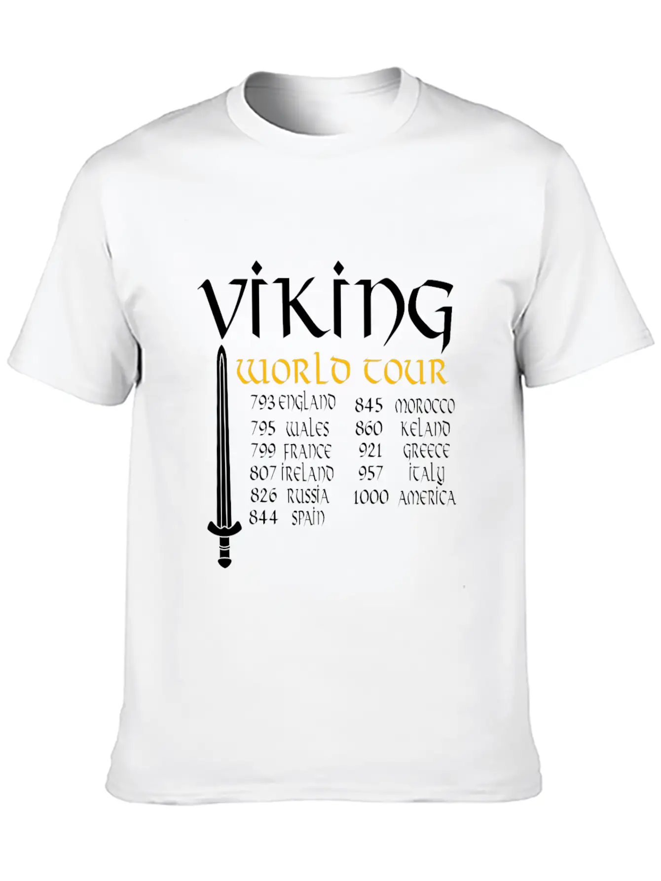 Viking World Tour Timeless Short Sleeve Tee – Comfy And Minimalist Design