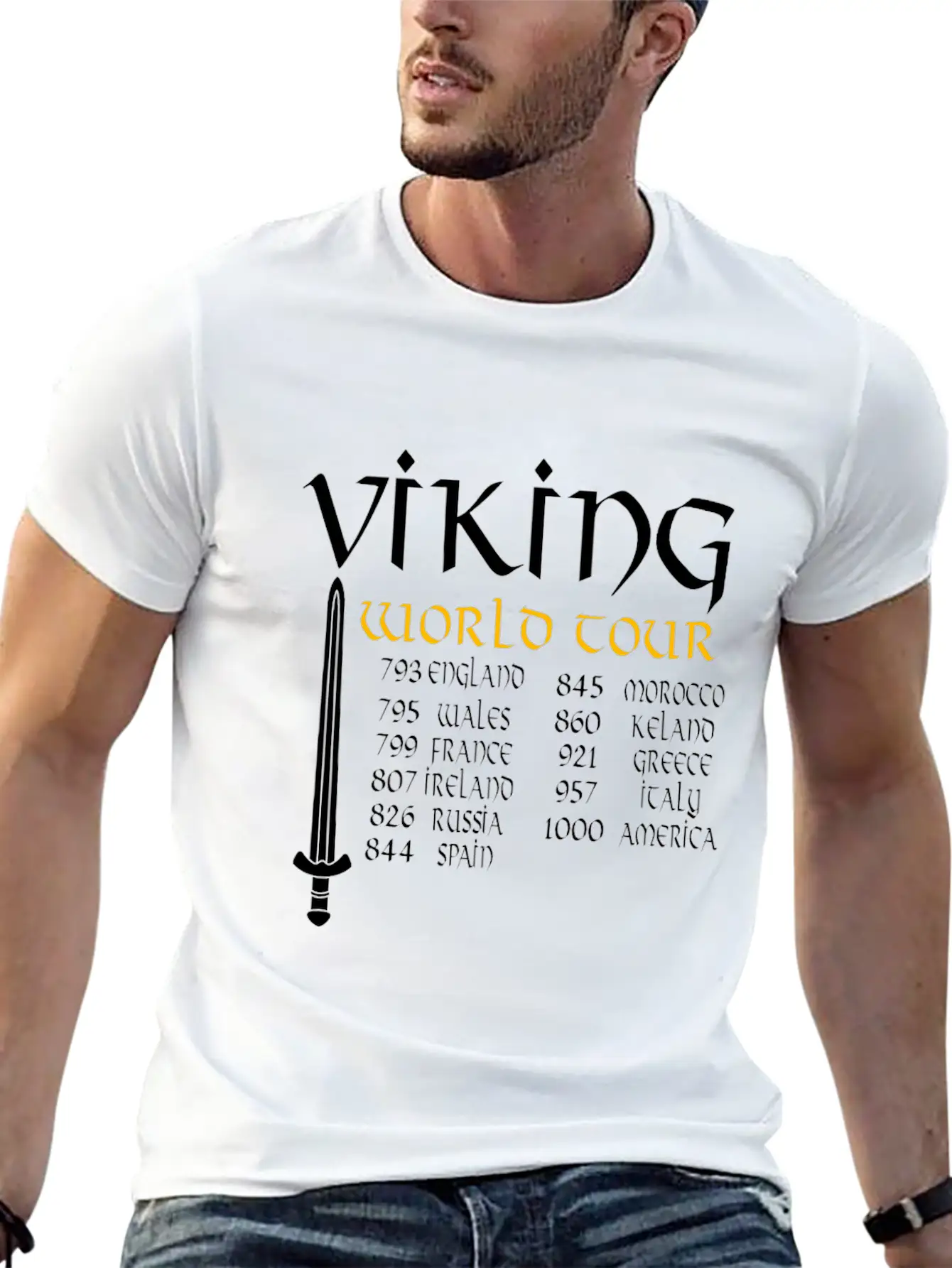 Viking World Tour Timeless Short Sleeve Tee – Comfy And Minimalist Design