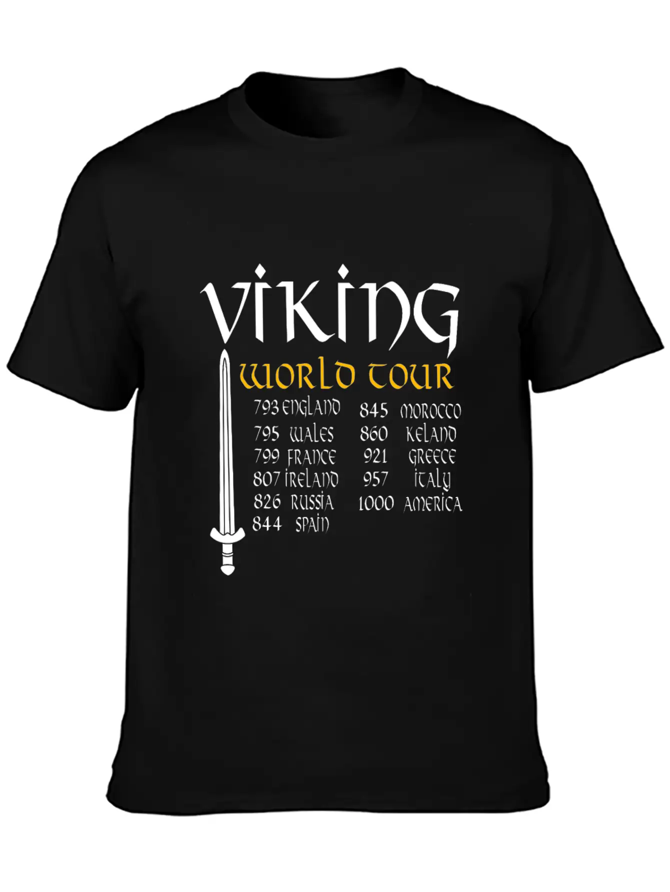 Viking World Tour Timeless Short Sleeve Tee – Comfy And Minimalist Design