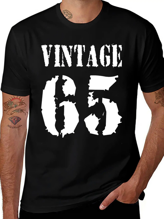 Vintage 1965 - Vintage 65 - Party Vector Unisex Casual T-Shirt – Clean Design For Daily Comfort