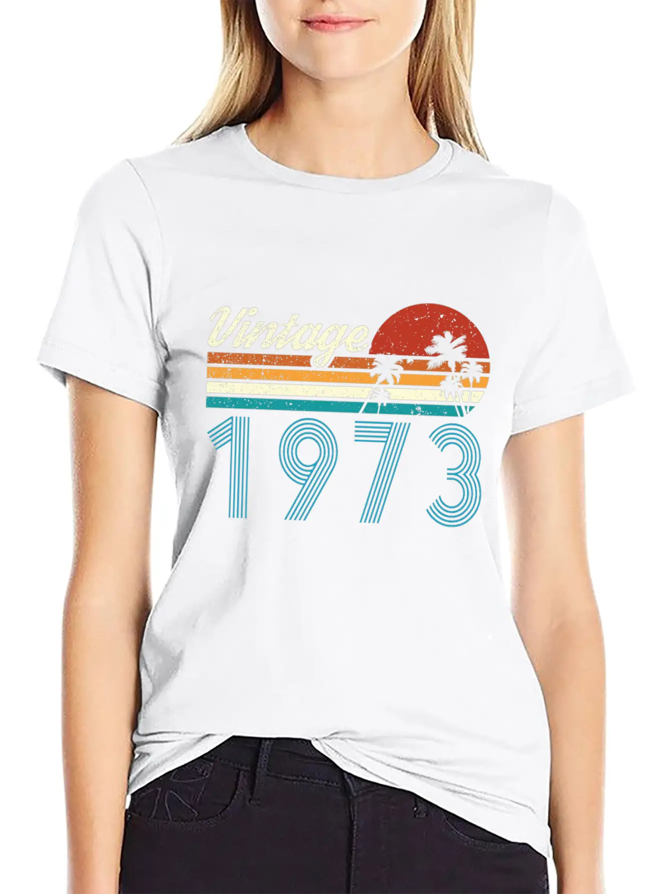 Vintage 1973 Vintage Birthday Retro Vintage Stylish Everyday T-Shirt – Unisex Basic Cotton Tee
