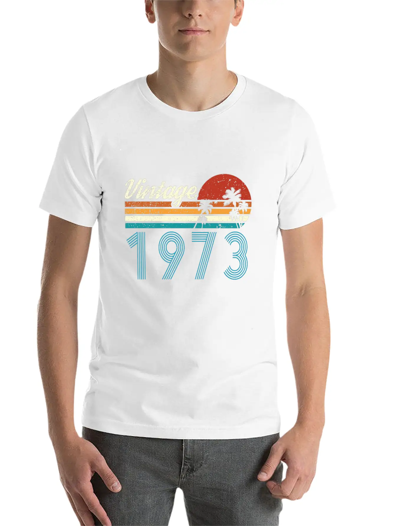 Vintage 1973 Vintage Birthday Retro Vintage Stylish Everyday T-Shirt – Unisex Basic Cotton Tee
