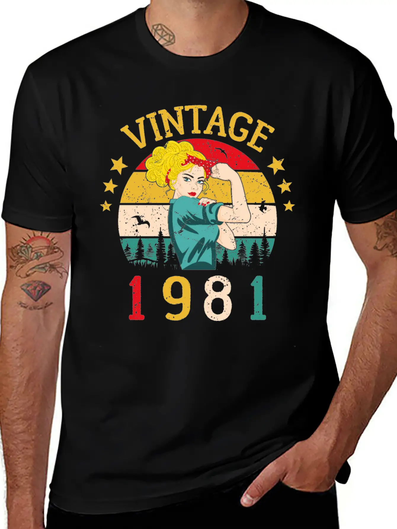 Vintage 1981 Birthday Retro Vintage Gift Essential Unisex Summer Tee – Soft Cotton Casual Fit