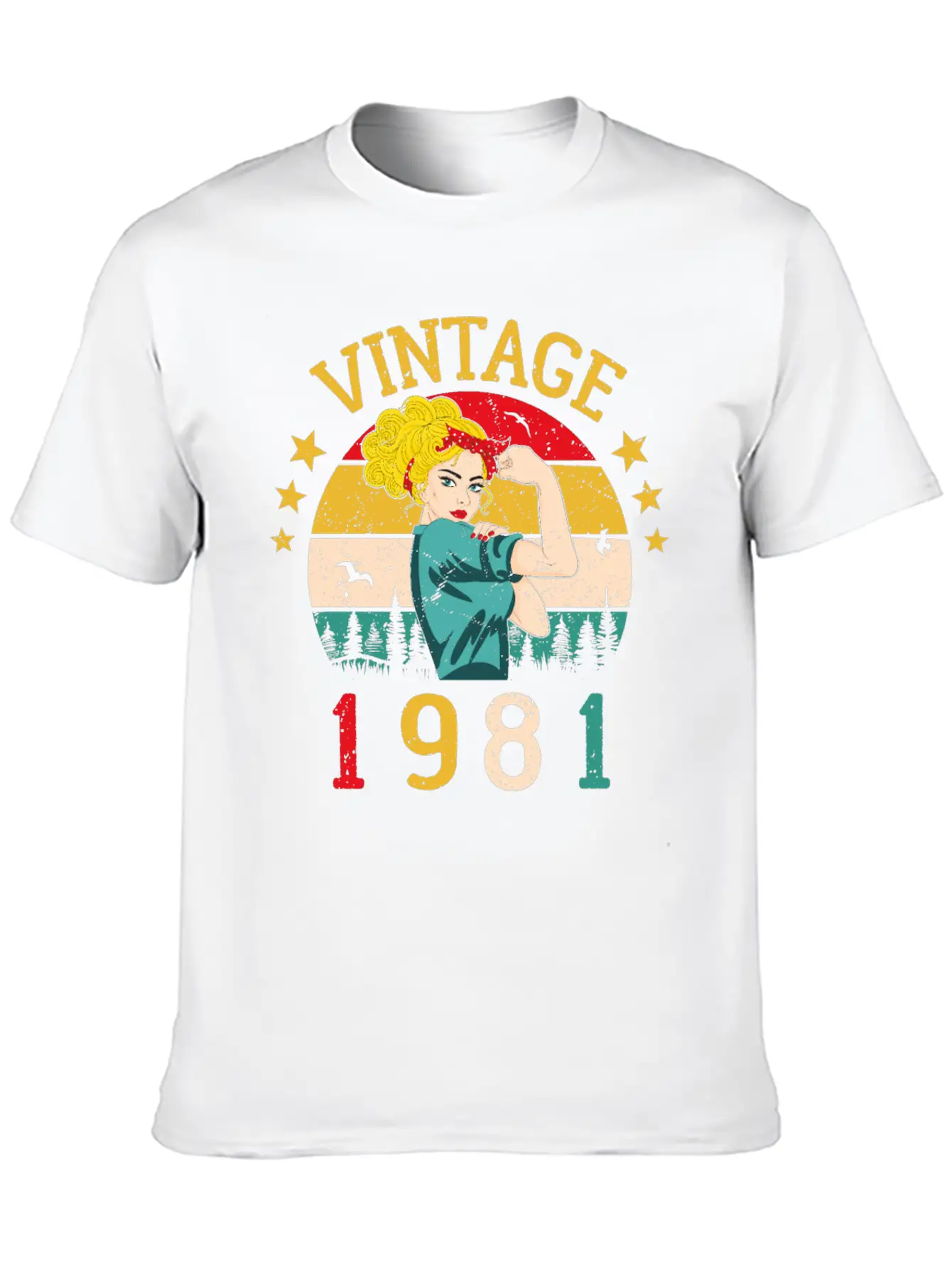 Vintage 1981 Birthday Retro Vintage Gift Essential Unisex Summer Tee – Soft Cotton Casual Fit
