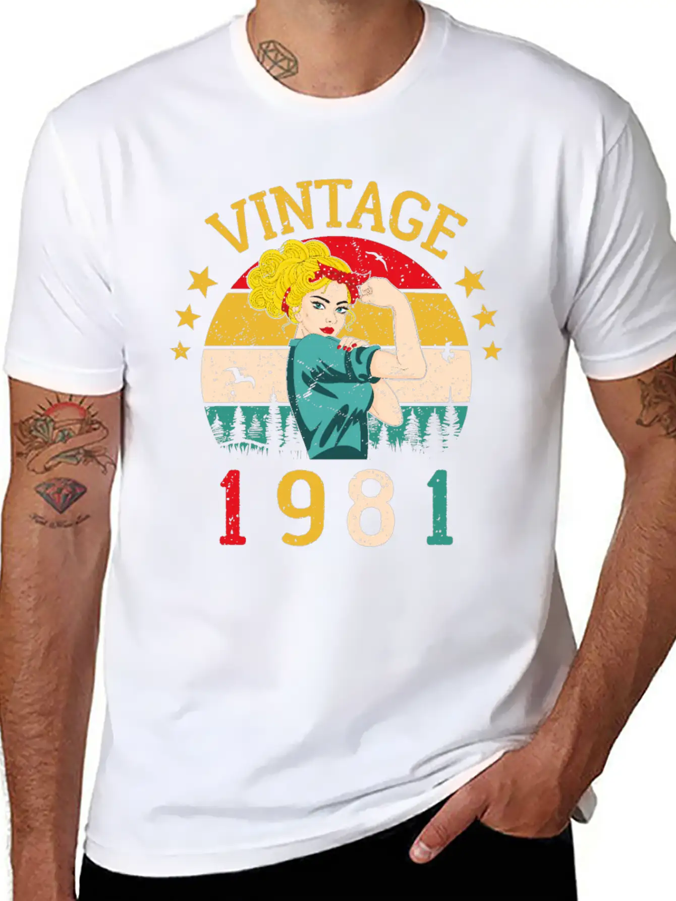 Vintage 1981 Birthday Retro Vintage Gift Essential Unisex Summer Tee – Soft Cotton Casual Fit