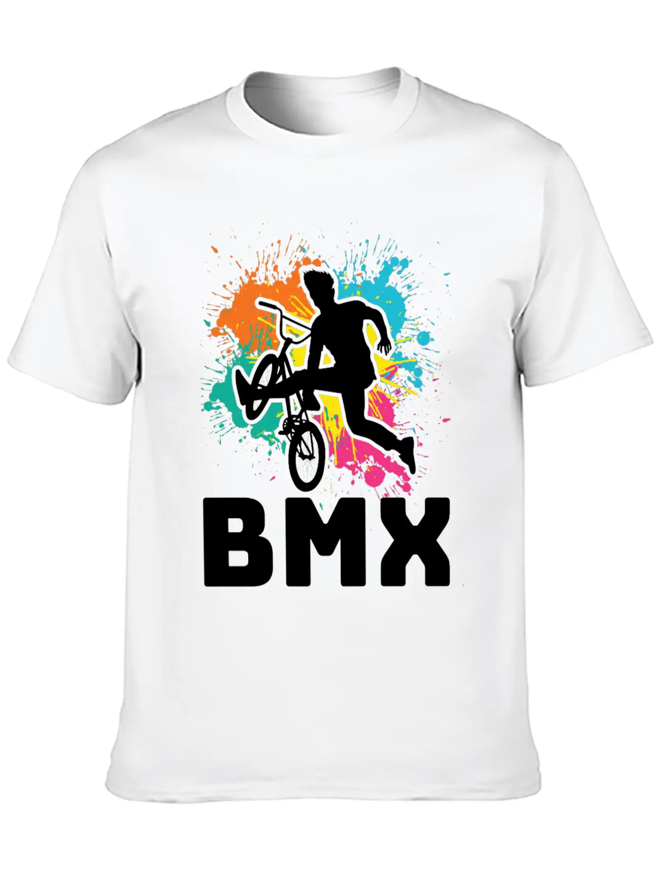 Vintage Bike Outfit, Bicycle Urban Freestyle BMX Unisex Short Sleeve Soft Cotton T-Shirt – Casual Everyday Wear