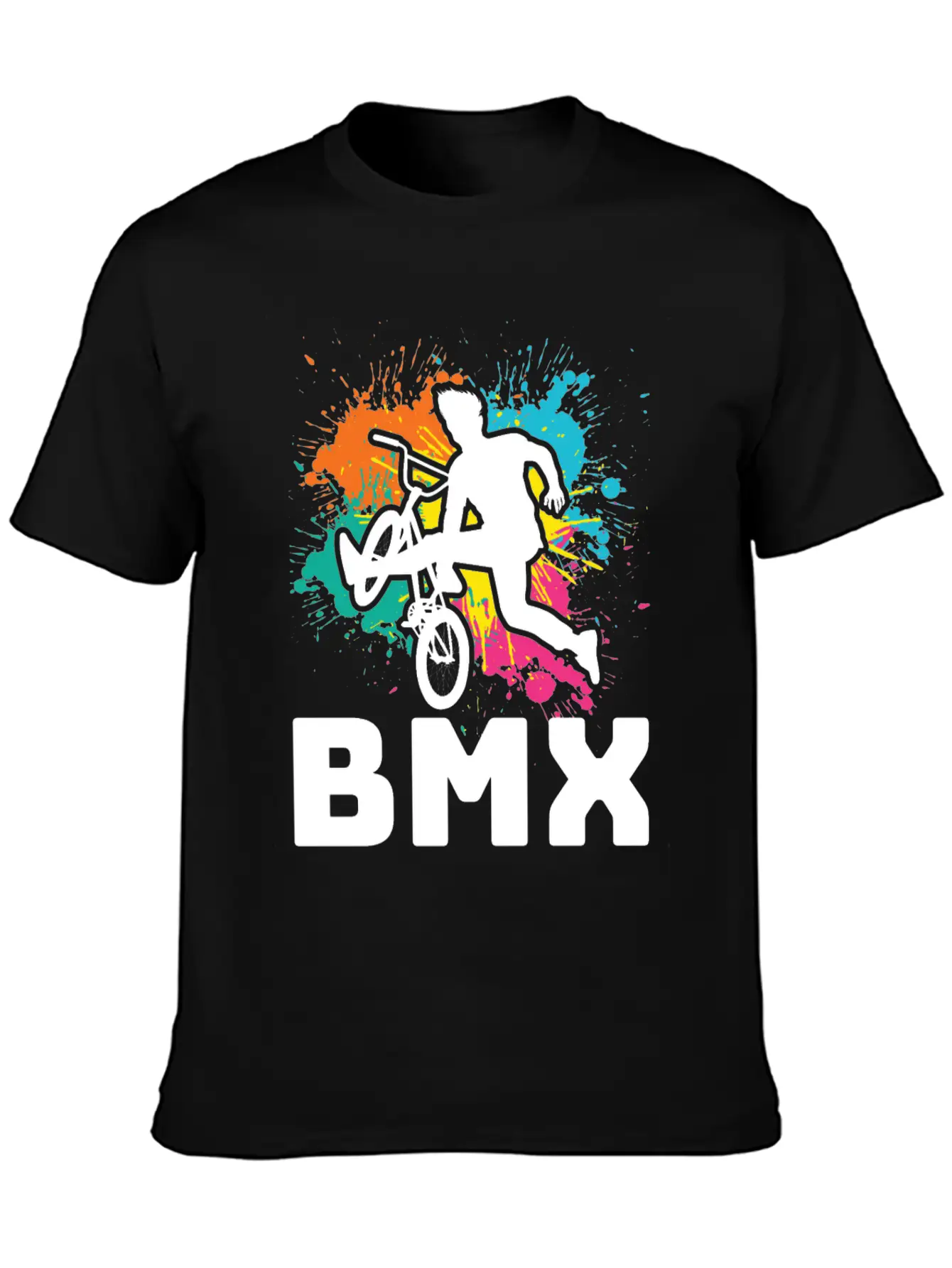 Vintage Bike Outfit, Bicycle Urban Freestyle BMX Unisex Short Sleeve Soft Cotton T-Shirt – Casual Everyday Wear