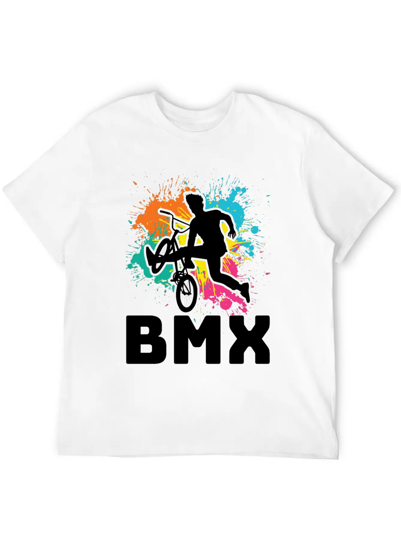 Vintage Bike Outfit, Bicycle Urban Freestyle BMX Unisex Short Sleeve Soft Cotton T-Shirt – Casual Everyday Wear