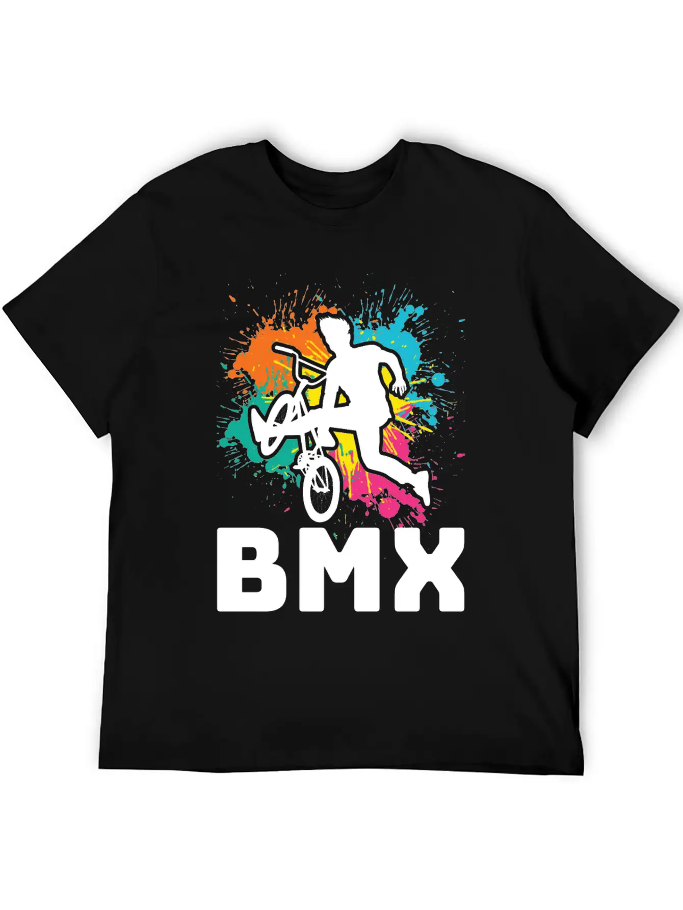 Vintage Bike Outfit, Bicycle Urban Freestyle BMX Unisex Short Sleeve Soft Cotton T-Shirt – Casual Everyday Wear