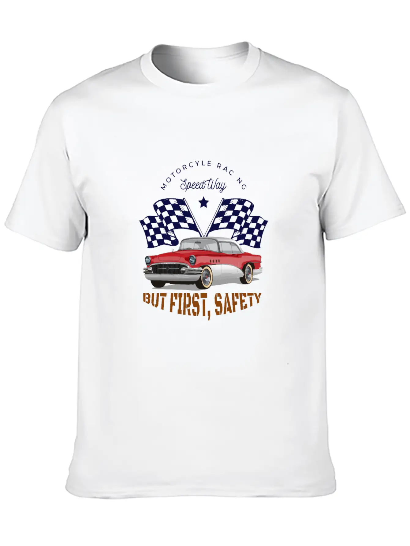Vintage - But First Safety Unisex Casual T-Shirt – Clean Design For Daily Comfort