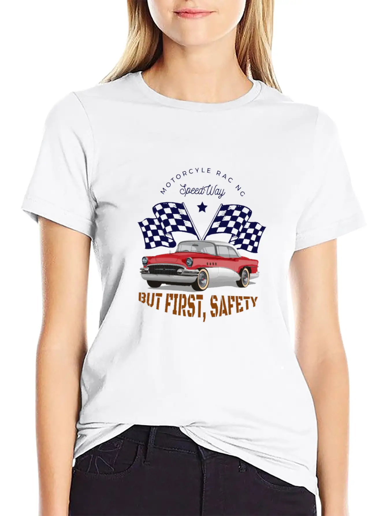 Vintage - But First Safety Unisex Casual T-Shirt – Clean Design For Daily Comfort
