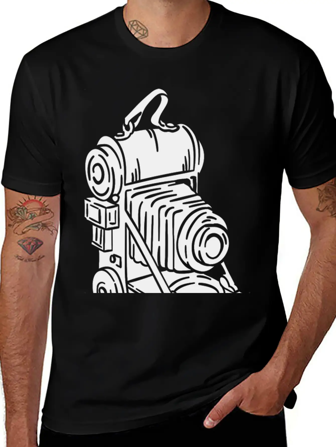 Vintage Camera Stylish Everyday T-Shirt – Unisex Basic Cotton Tee