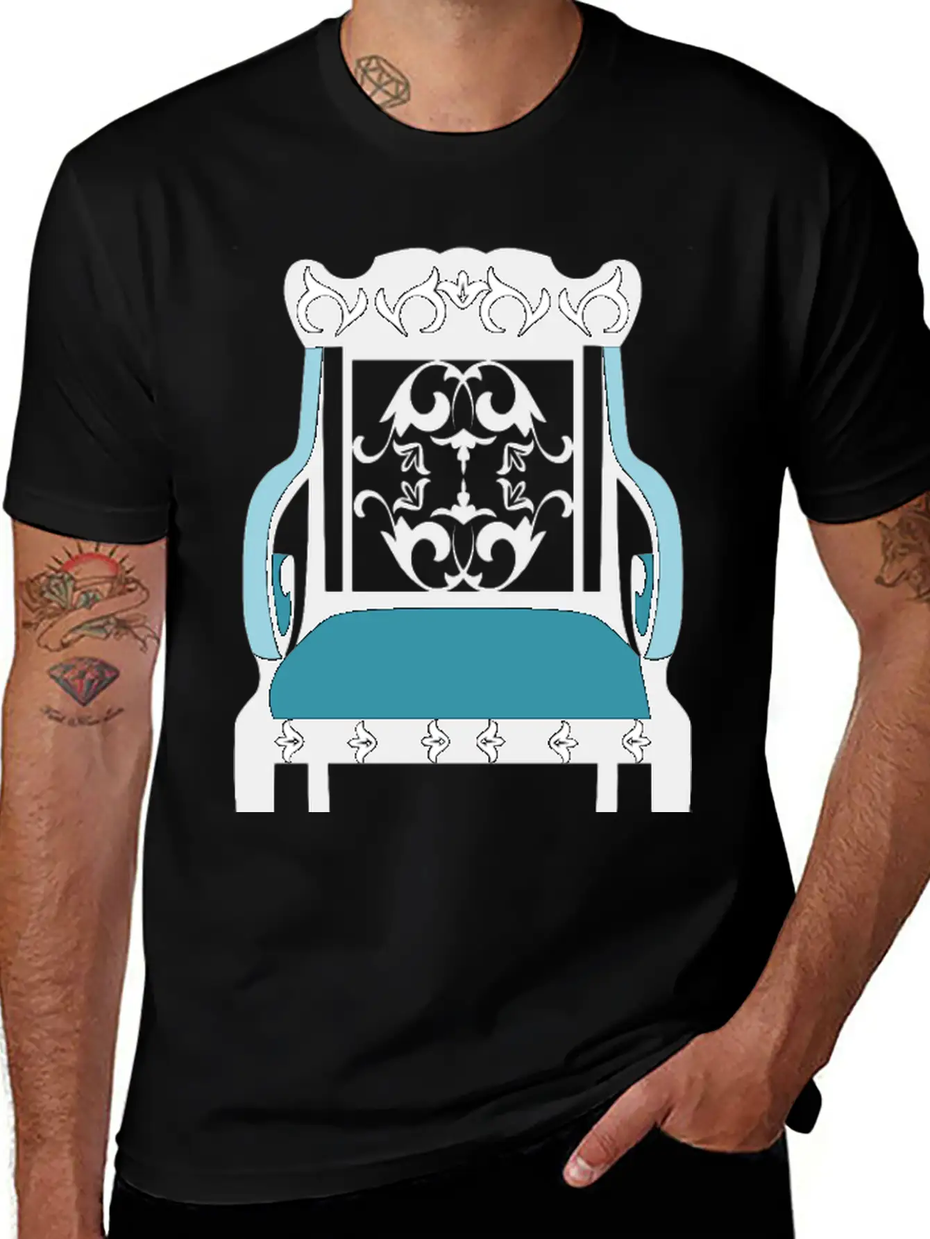 Vintage Chair Unisex Short Sleeve Soft Cotton T-Shirt – Casual Everyday Wear