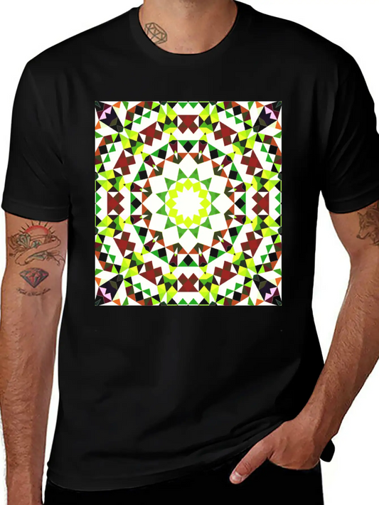 Vintage Geometric Corlorful Shape Stylish Everyday T-Shirt – Unisex Basic Cotton Tee