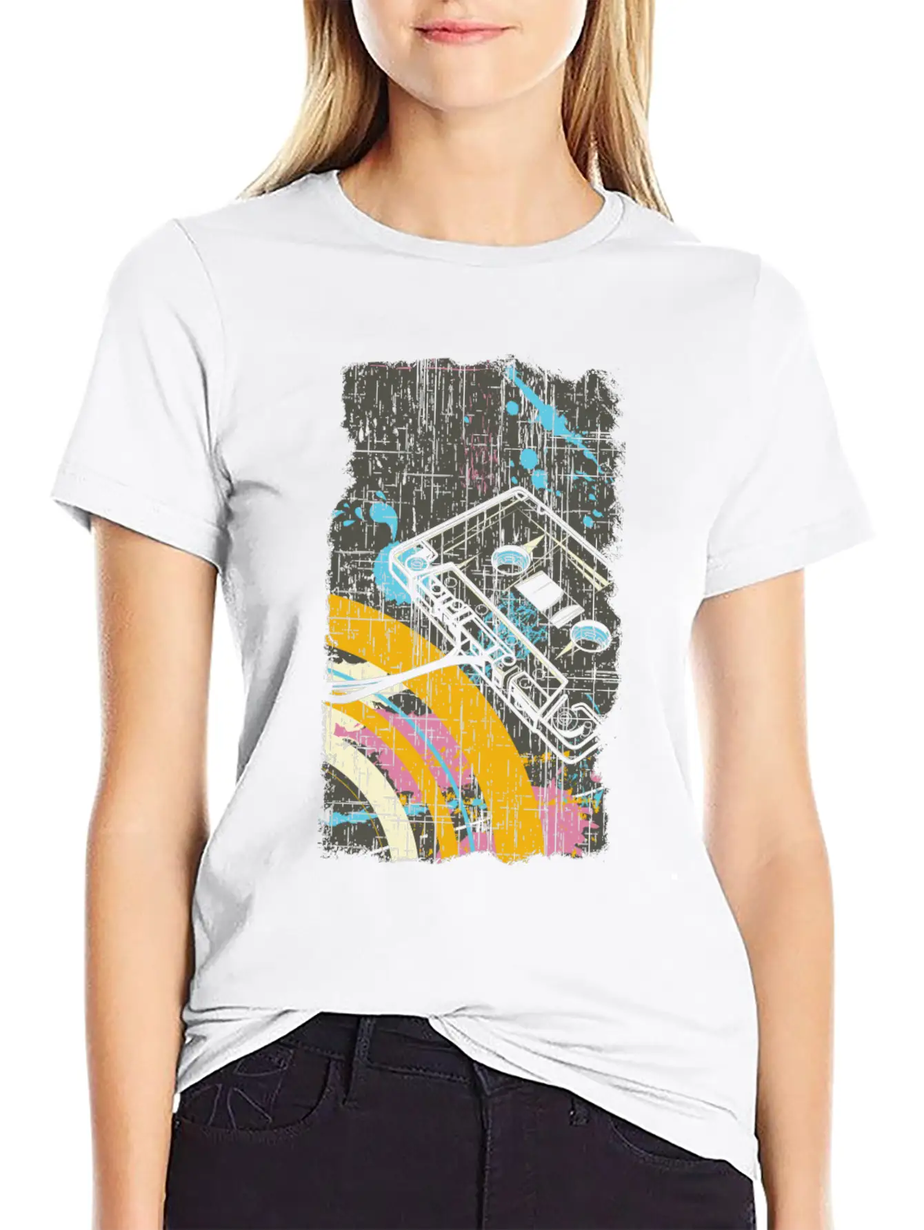 Vintage Grunge Retro Mixtape Cassette Tape 80s Stylish Everyday T-Shirt – Unisex Basic Cotton Tee