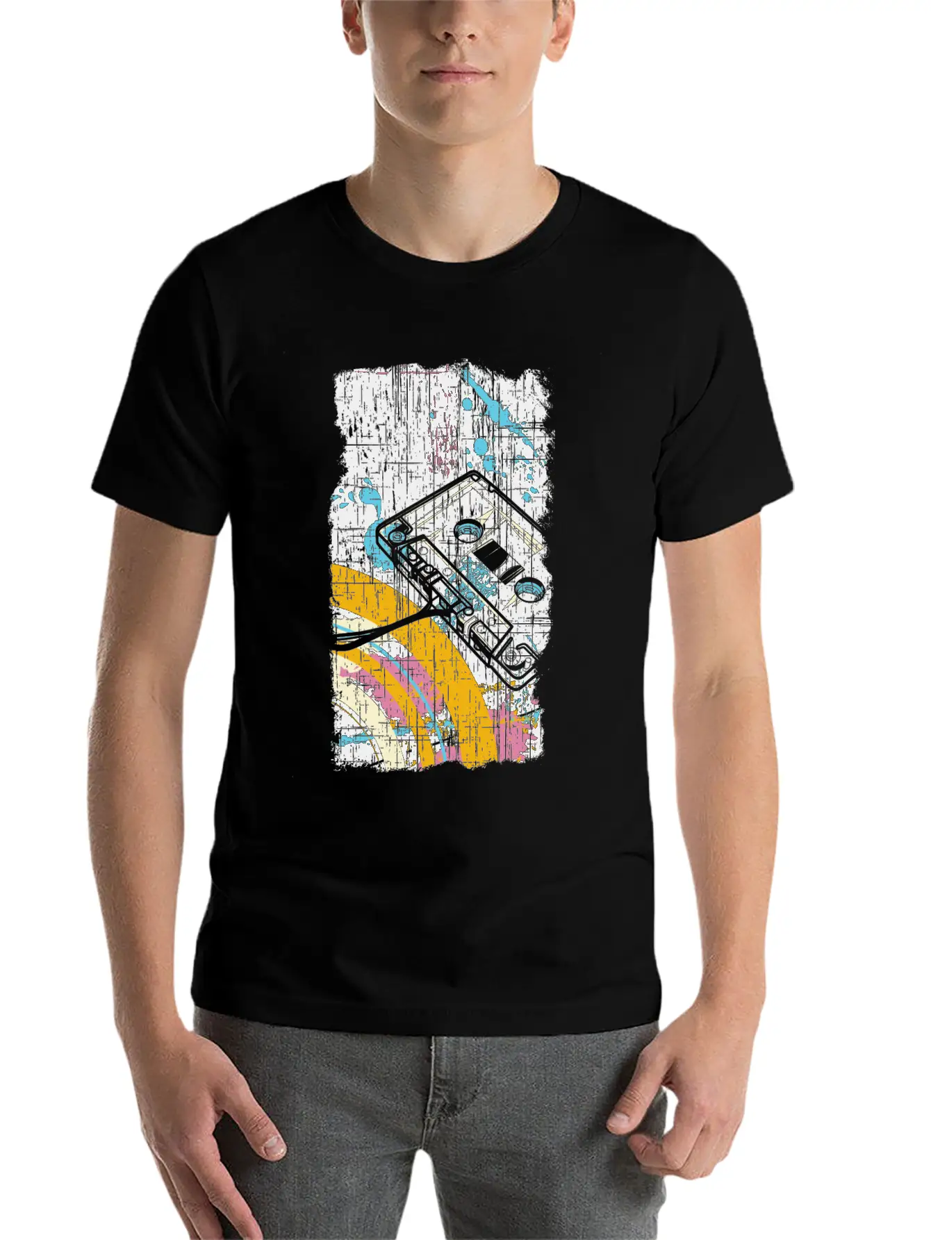 Vintage Grunge Retro Mixtape Cassette Tape 80s Stylish Everyday T-Shirt – Unisex Basic Cotton Tee