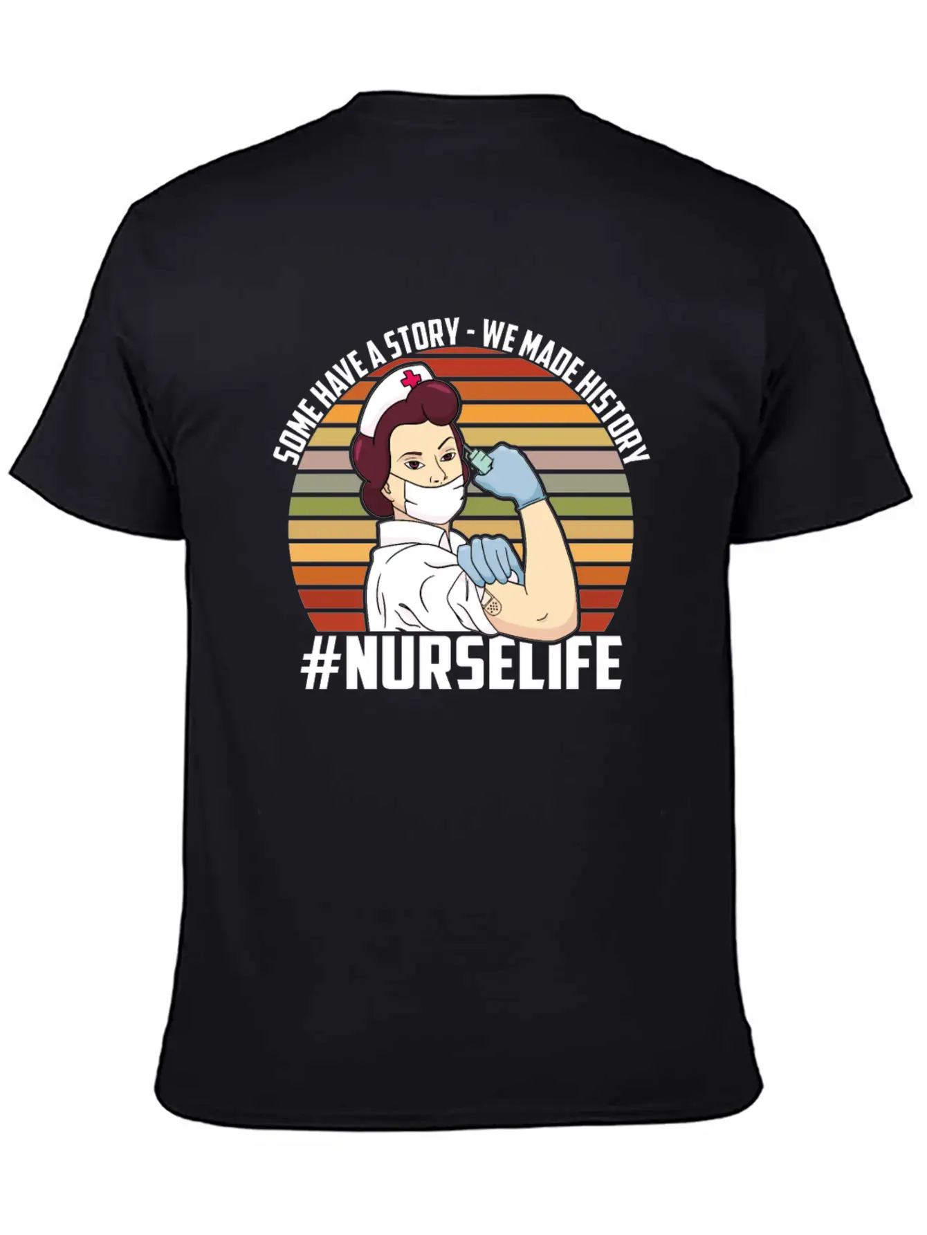 Vintage Nurse Life Vaccinated, Pro Vaccines Stylish Everyday T-Shirt – Unisex Basic Cotton Tee