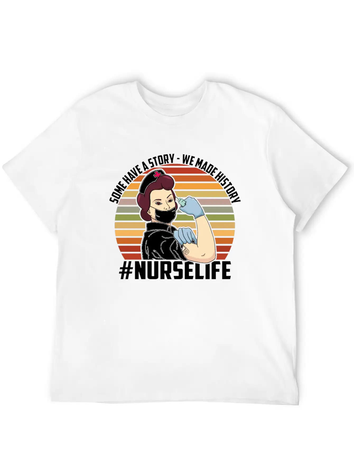Vintage Nurse Life Vaccinated, Pro Vaccines Stylish Everyday T-Shirt – Unisex Basic Cotton Tee