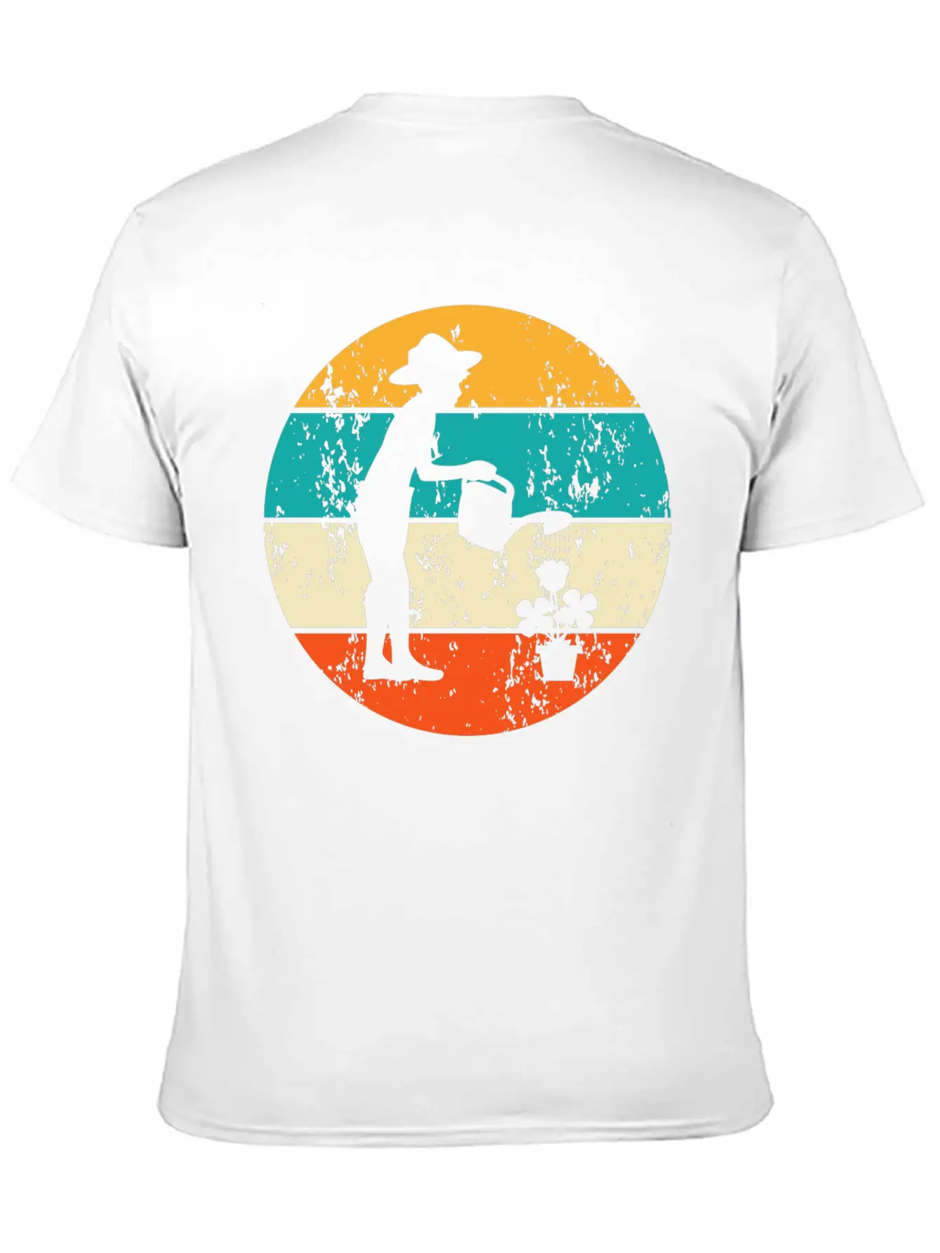 Vintage Retro Gardener Gardening Garden Flowers Unisex Short Sleeve Soft Cotton T-Shirt – Casual Everyday Wear