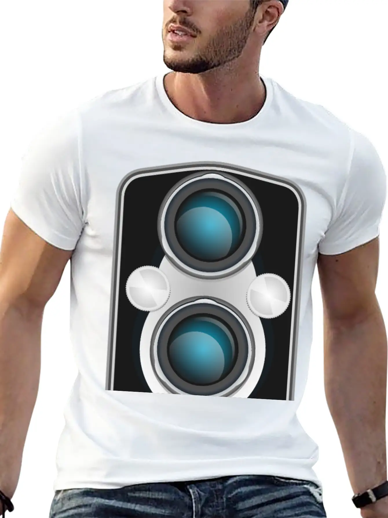 Vintage TLR Camera Front Plate Stylish Everyday T-Shirt – Unisex Basic Cotton Tee