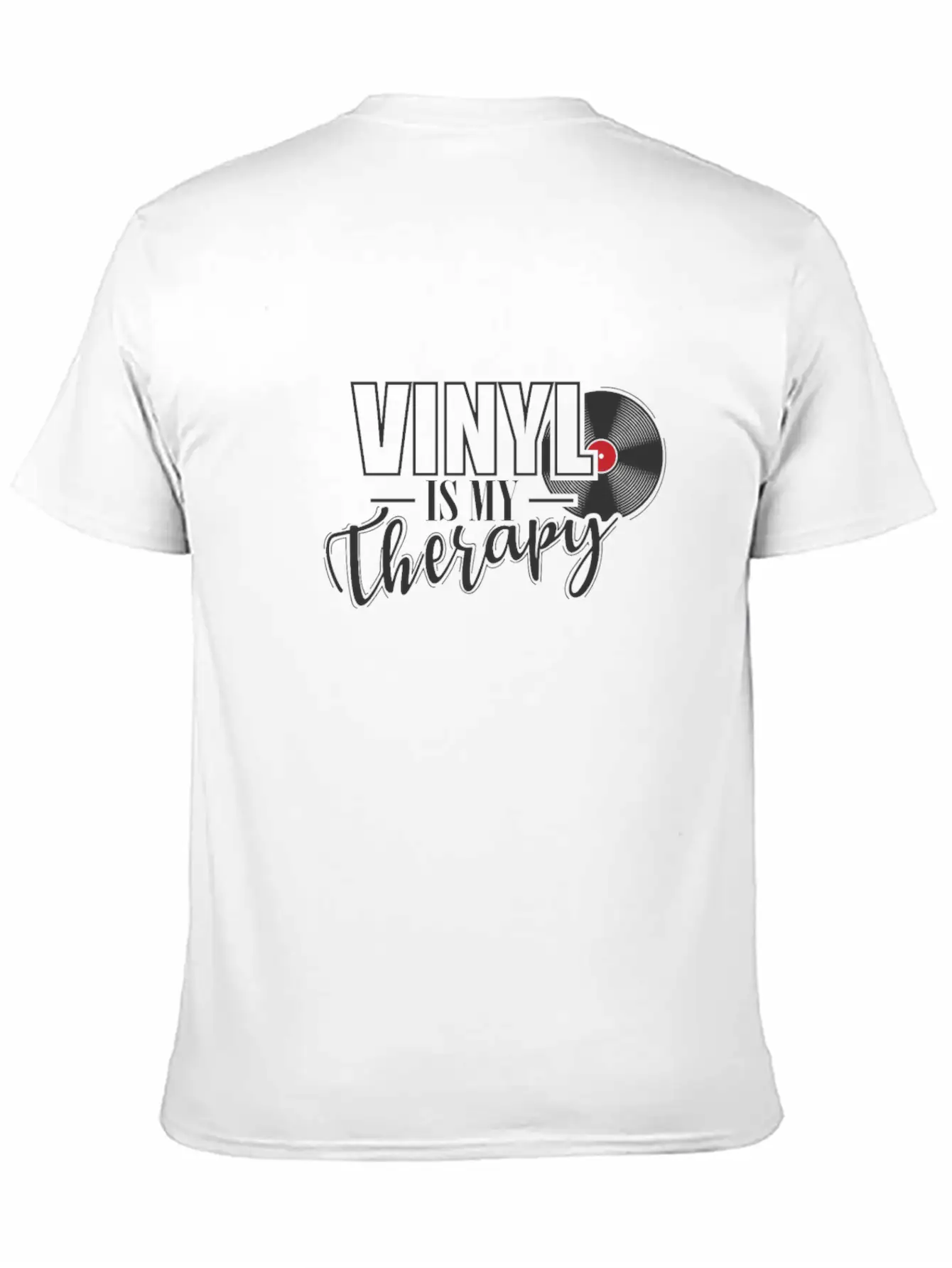 Vinyl Is My Therapy Vinyl Record Music Basic Graphic T-Shirt – Daily Comfort In Soft Cotton