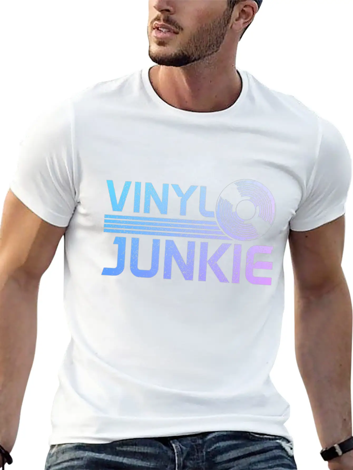 Vinyl Record Collector Music DJ Gift Stylish Everyday T-Shirt – Unisex Basic Cotton Tee