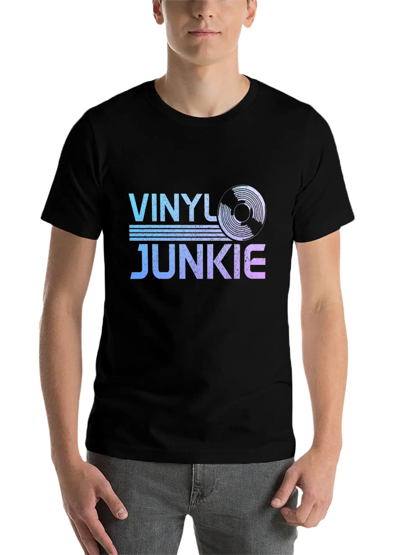 Vinyl Record Collector Music DJ Gift Stylish Everyday T-Shirt – Unisex Basic Cotton Tee