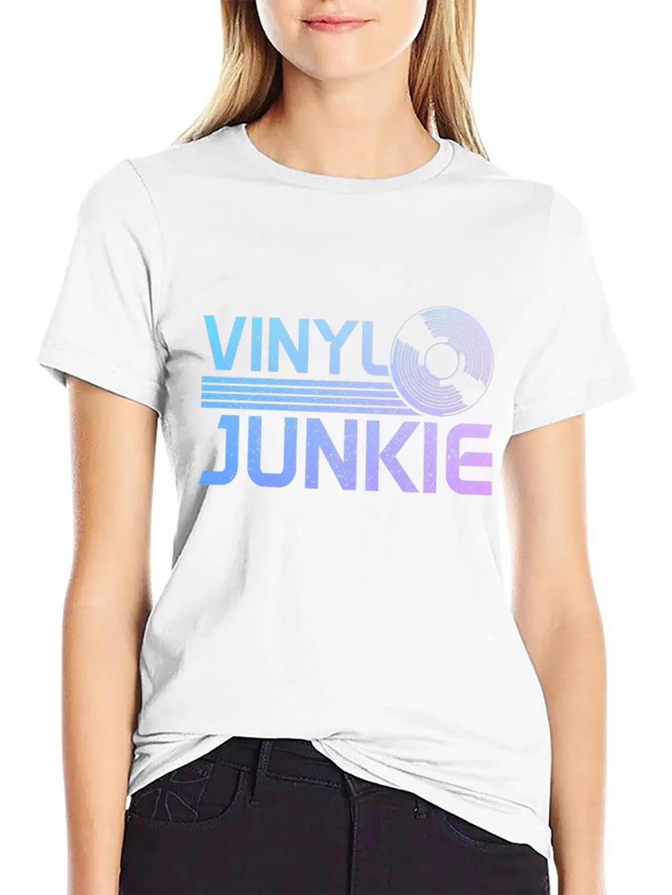 Vinyl Record Collector Music DJ Gift Stylish Everyday T-Shirt – Unisex Basic Cotton Tee