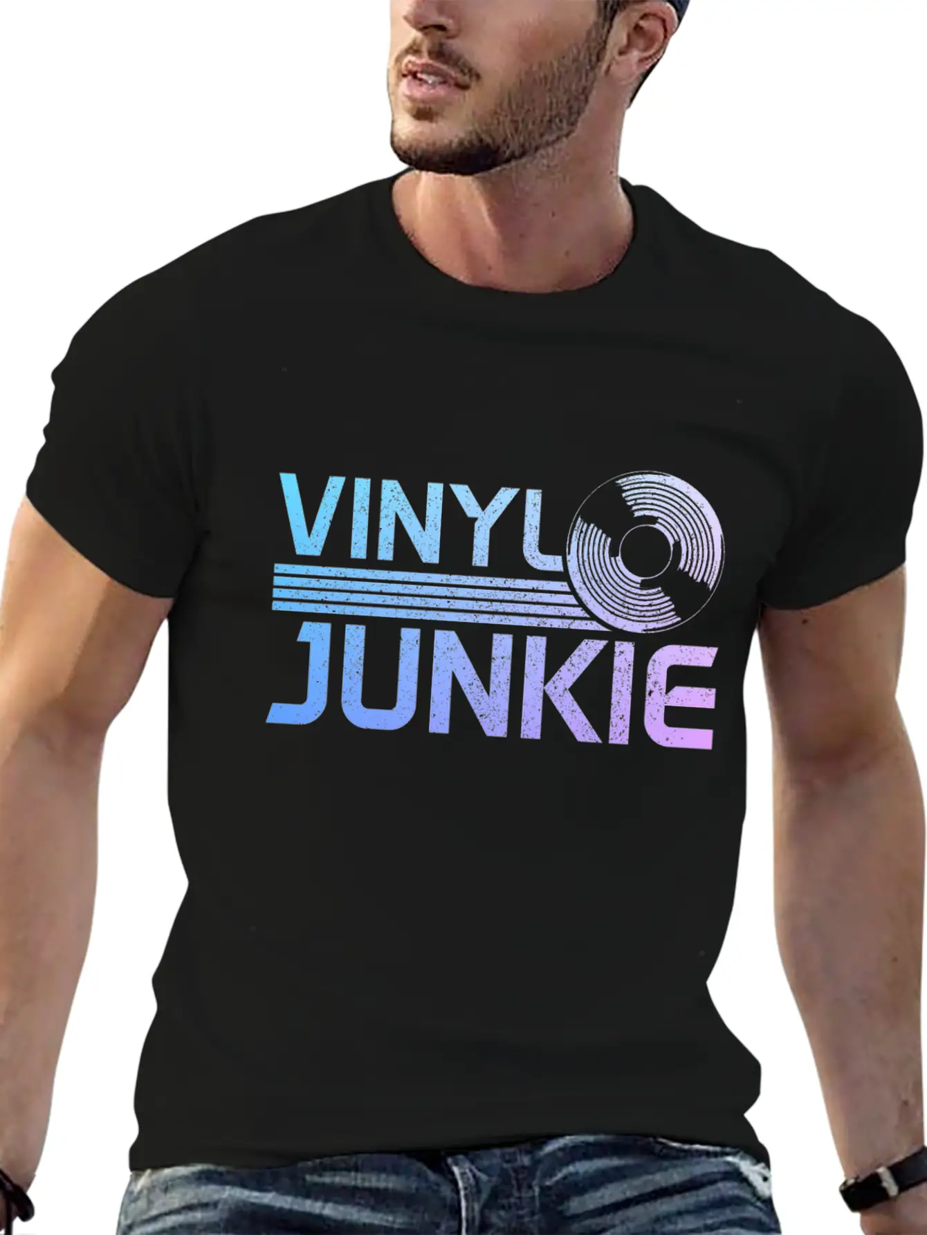 Vinyl Record Collector Music DJ Gift Stylish Everyday T-Shirt – Unisex Basic Cotton Tee