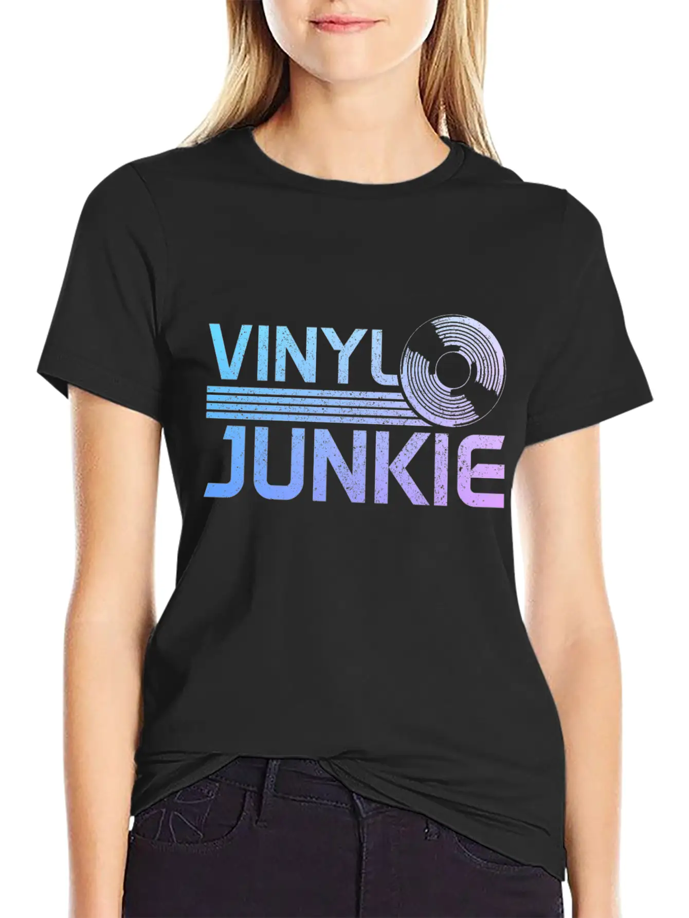 Vinyl Record Collector Music DJ Gift Stylish Everyday T-Shirt – Unisex Basic Cotton Tee