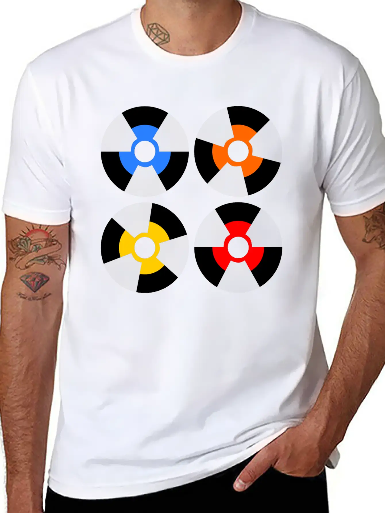 Vinyl Record Inspiration Unisex Short Sleeve Soft Cotton T-Shirt – Casual Everyday Wear