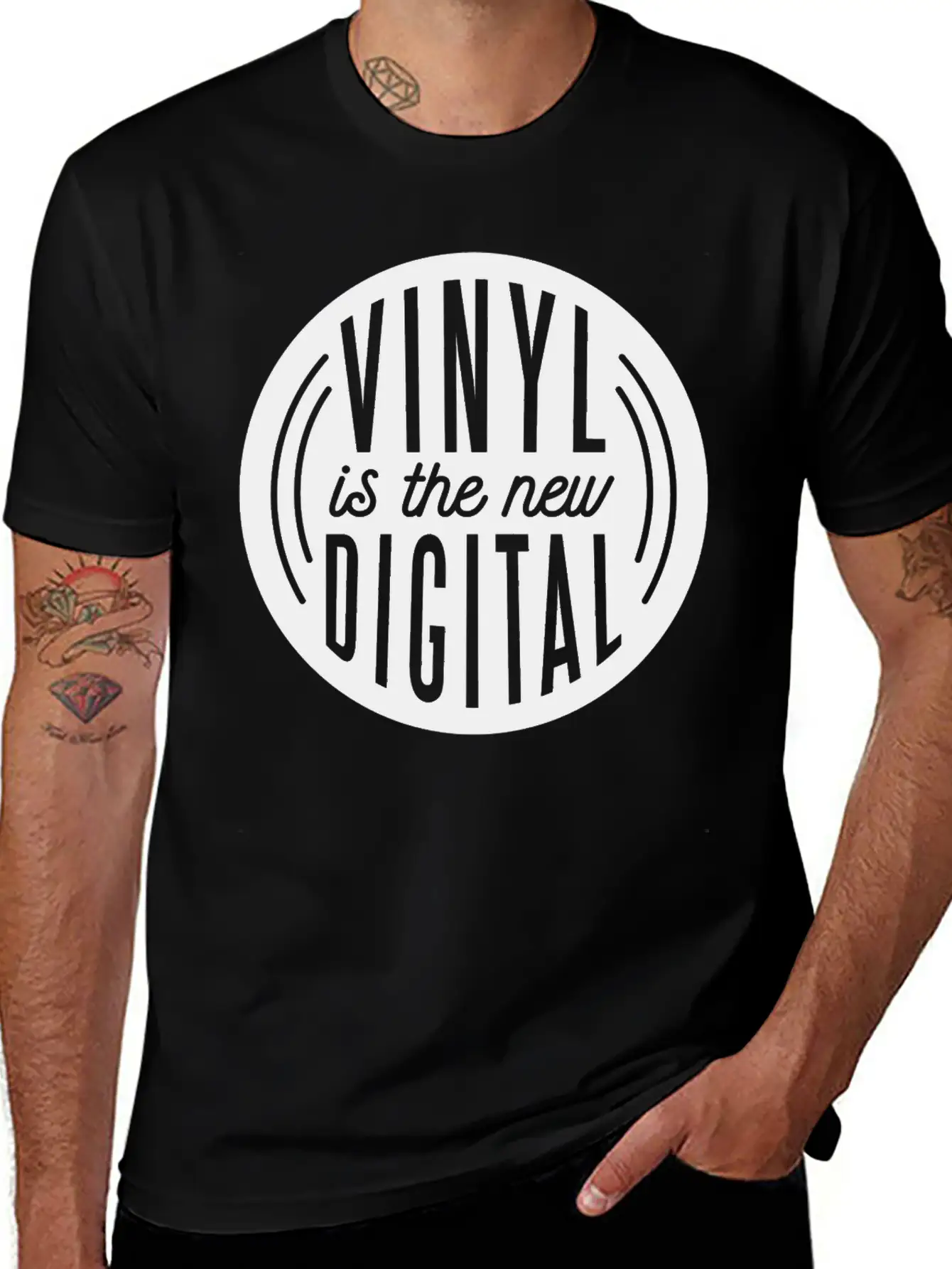 Vinyl Record Record Player Deejay DJ Musictape Timeless Short Sleeve Tee – Comfy And Minimalist Design