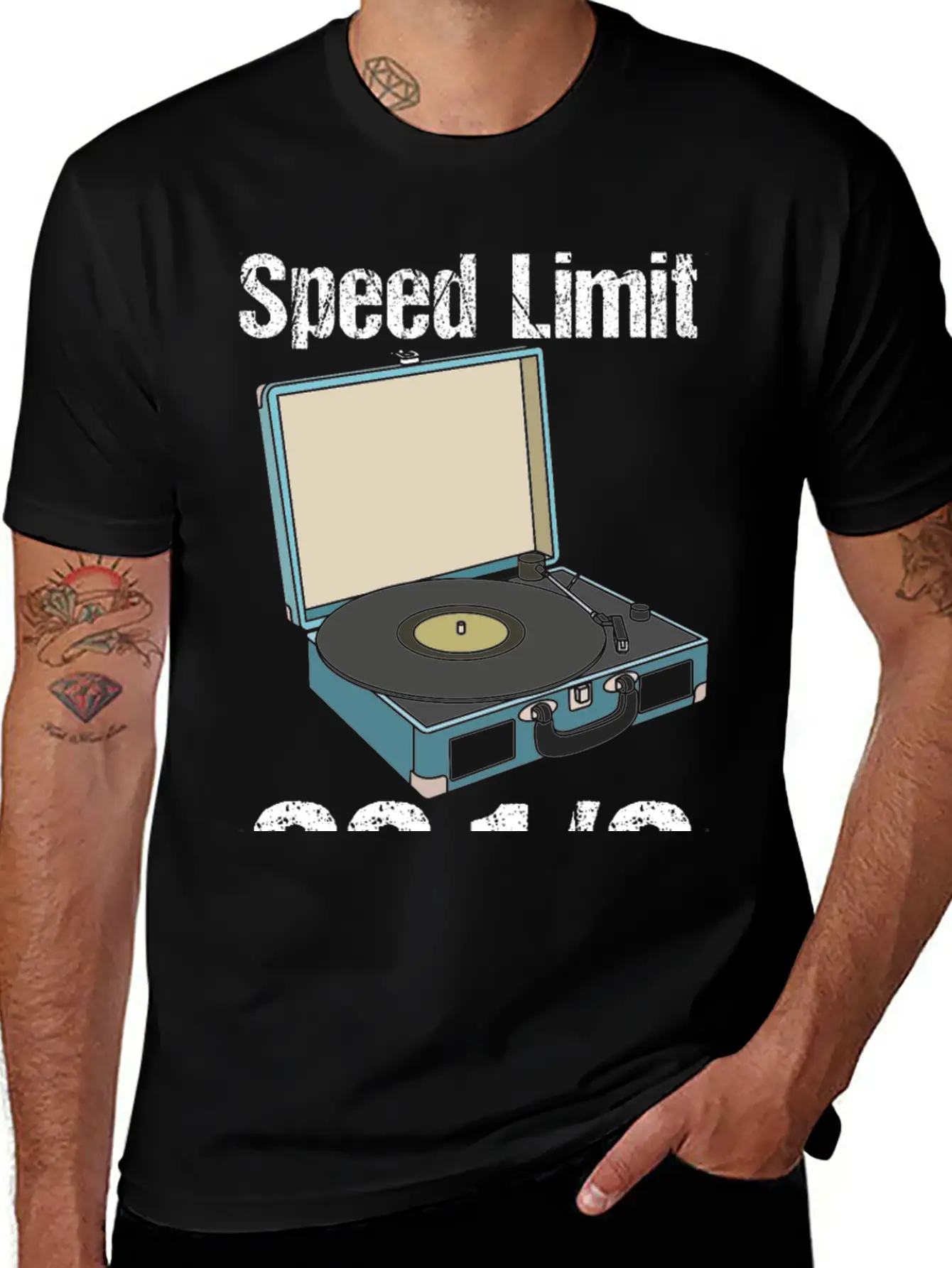 Vinyl-Record Turntable Speed Limit Essential Unisex Summer Tee – Soft Cotton Casual Fit