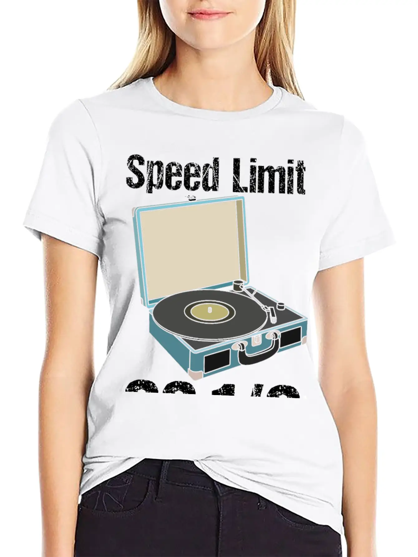 Vinyl-Record Turntable Speed Limit Essential Unisex Summer Tee – Soft Cotton Casual Fit
