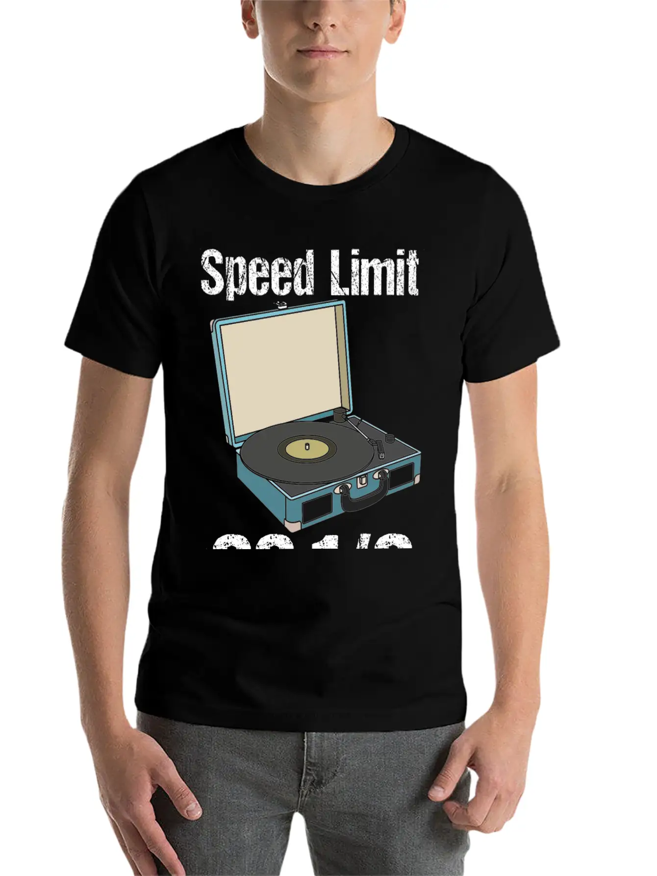 Vinyl-Record Turntable Speed Limit Essential Unisex Summer Tee – Soft Cotton Casual Fit