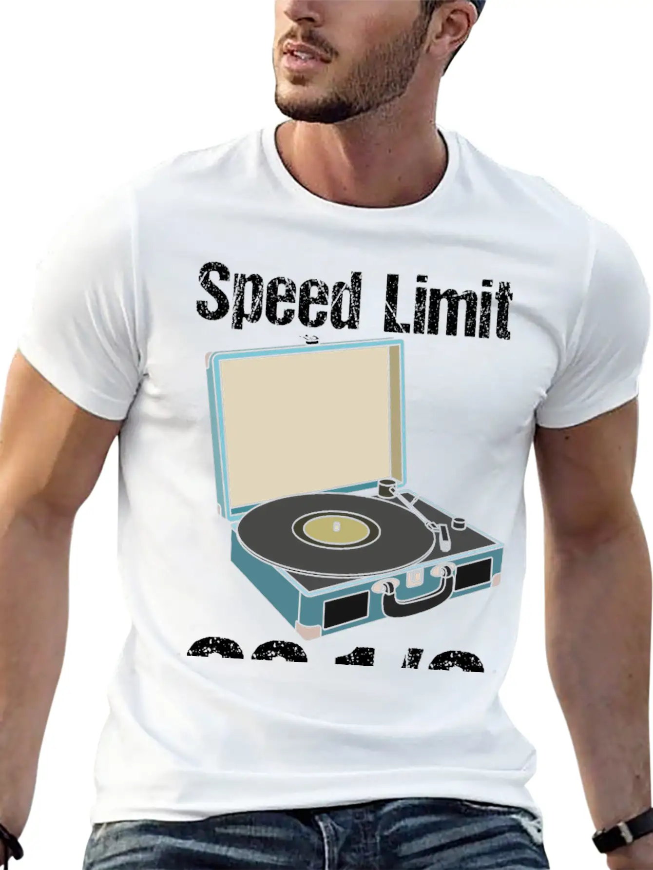 Vinyl-Record Turntable Speed Limit Essential Unisex Summer Tee – Soft Cotton Casual Fit