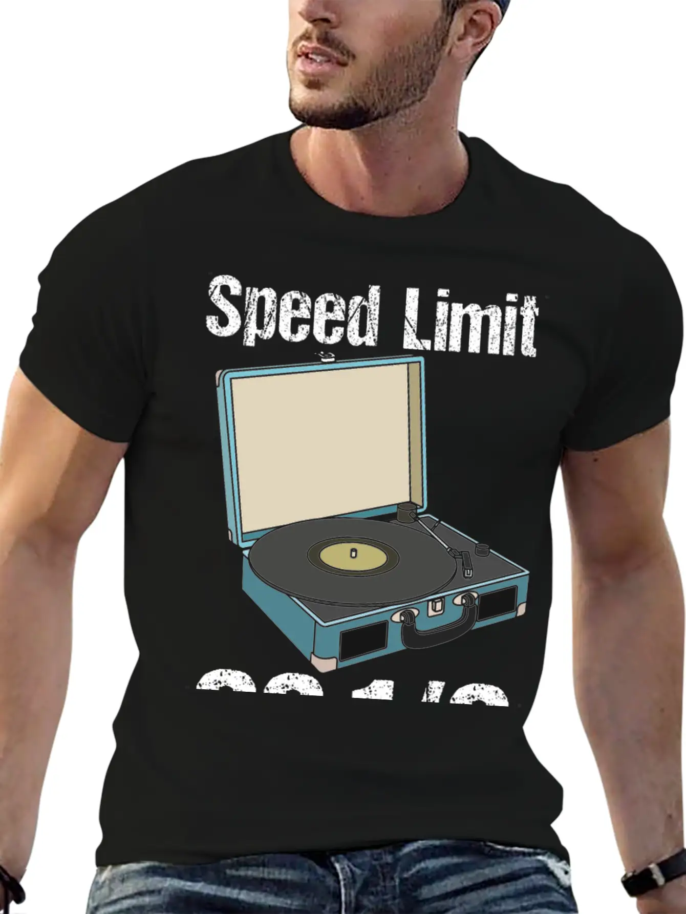 Vinyl-Record Turntable Speed Limit Essential Unisex Summer Tee – Soft Cotton Casual Fit