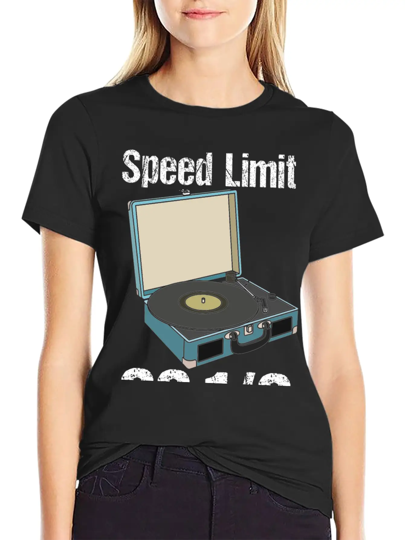 Vinyl-Record Turntable Speed Limit Essential Unisex Summer Tee – Soft Cotton Casual Fit