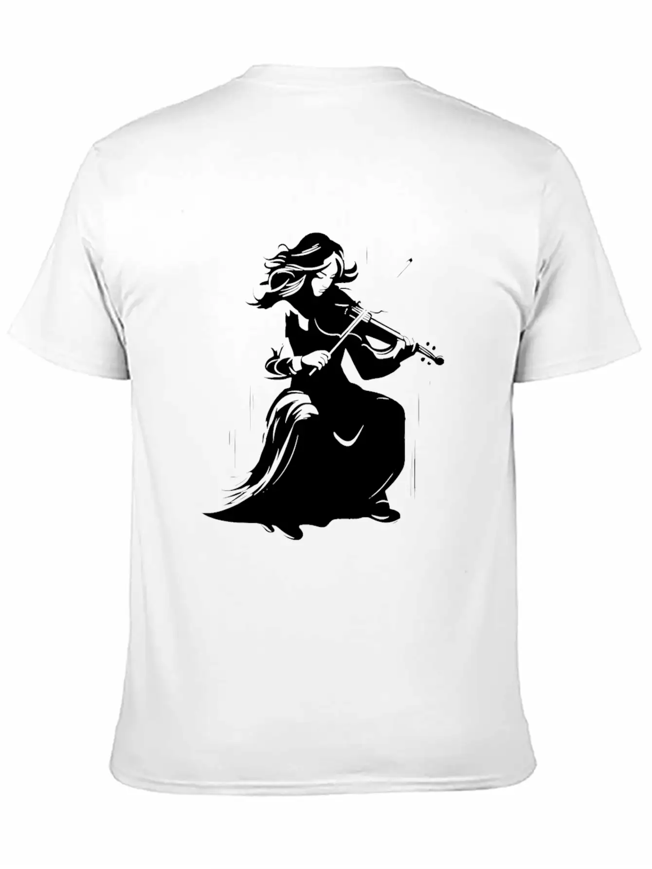 Violin Girl Unisex Short Sleeve Soft Cotton T-Shirt – Casual Everyday Wear