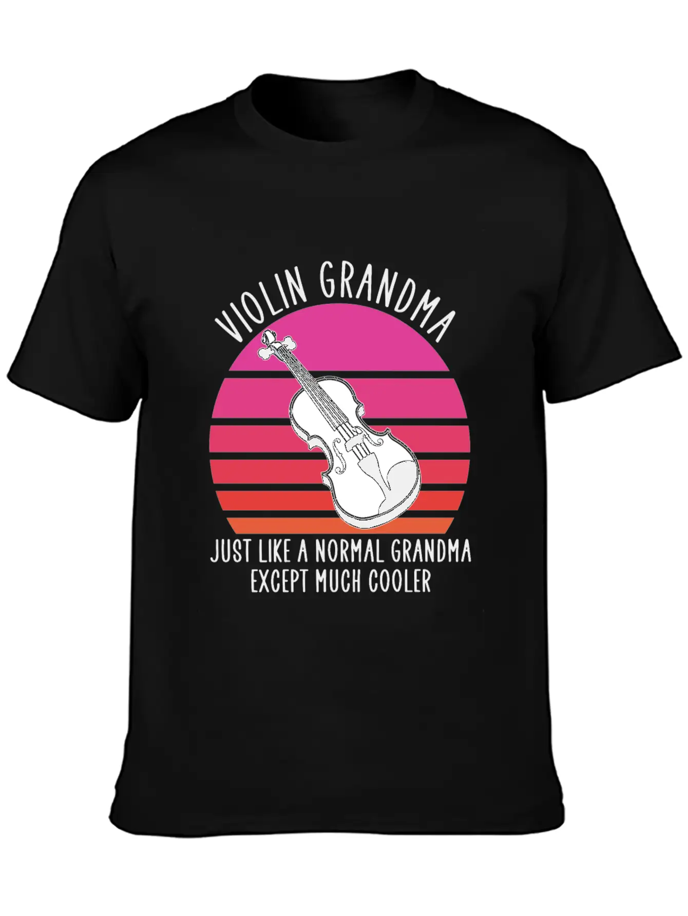 Violin Grandma Basic Graphic T-Shirt – Daily Comfort In Soft Cotton
