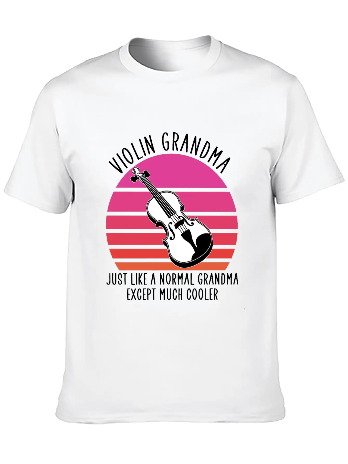 Violin Grandma Basic Graphic T-Shirt – Daily Comfort In Soft Cotton