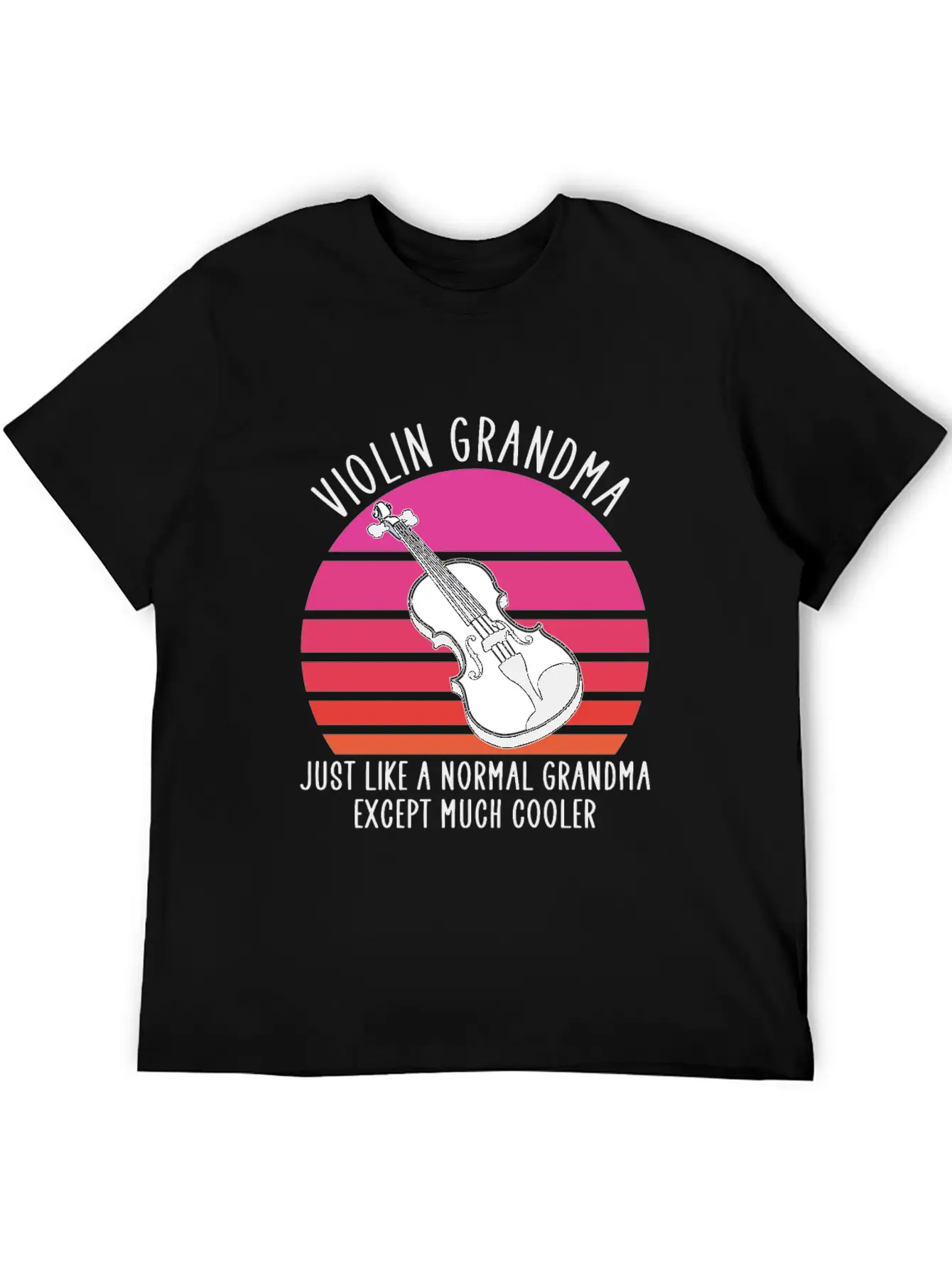 Violin Grandma Basic Graphic T-Shirt – Daily Comfort In Soft Cotton