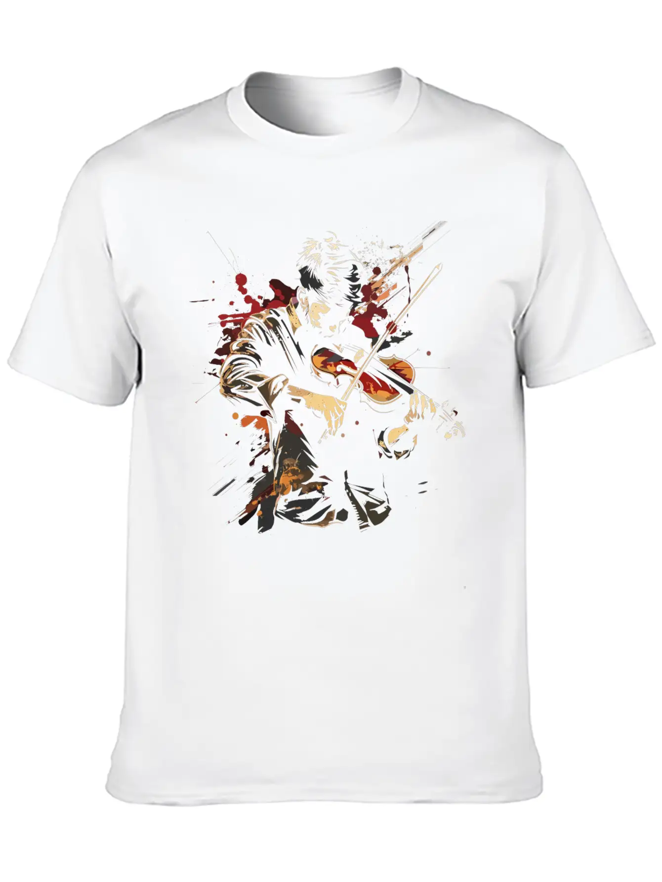 Violin Guy Comfortable Minimalist Graphic Tee – Summer Style Essential